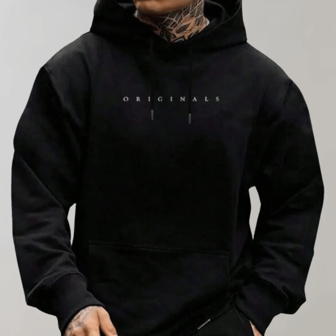 Men's Elias Hoodie - Side Detail View Showing Comfortable Fit