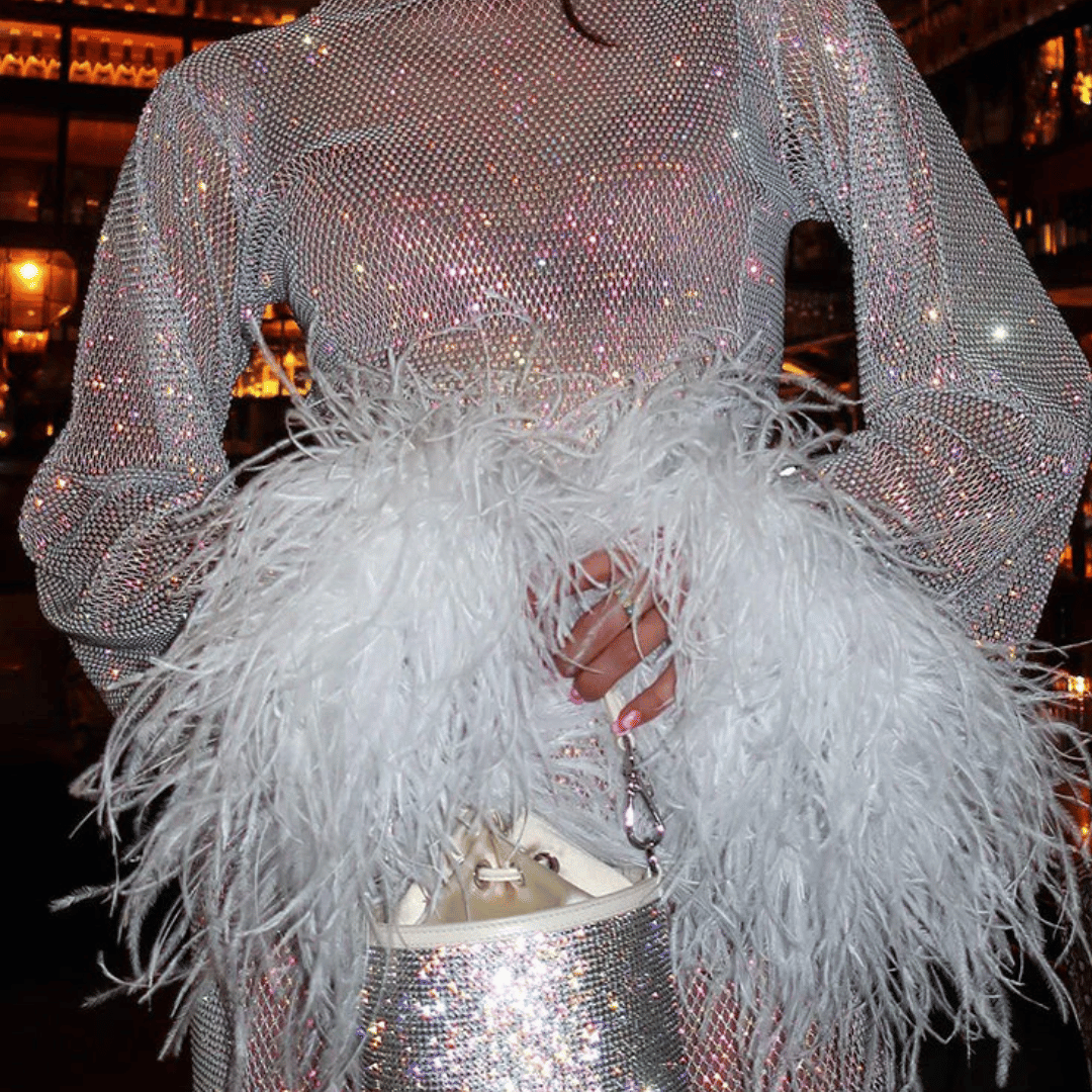 Aurora Luxe Feather Dress