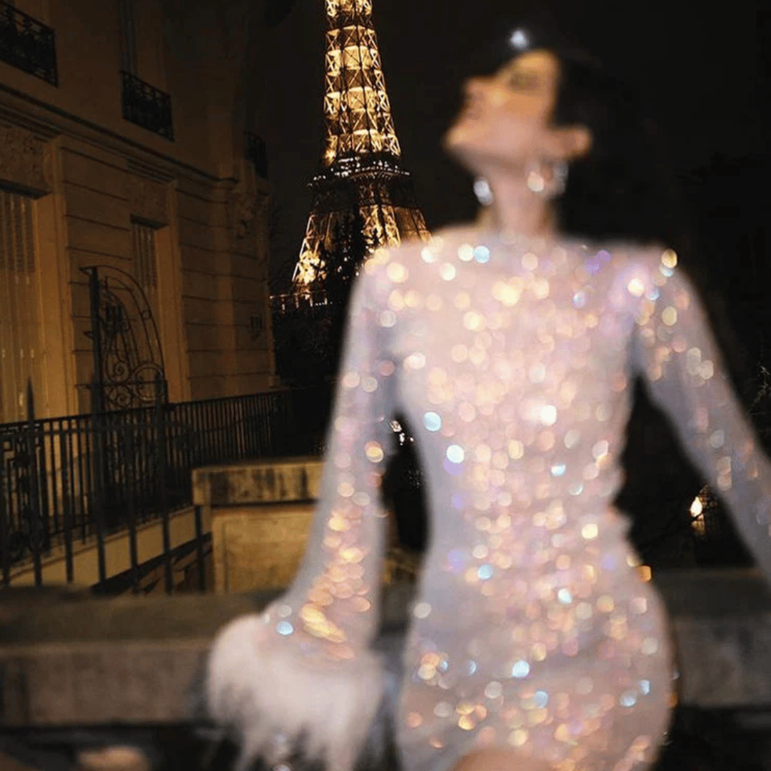 Aurora Luxe Feather Dress
