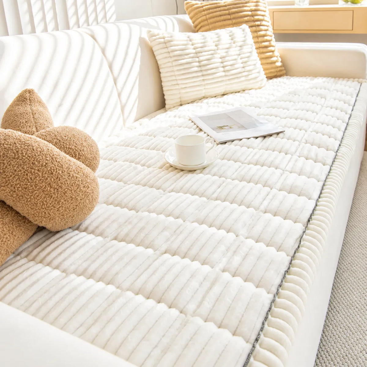SofaSoft - Plush Quilted Sofa Cover