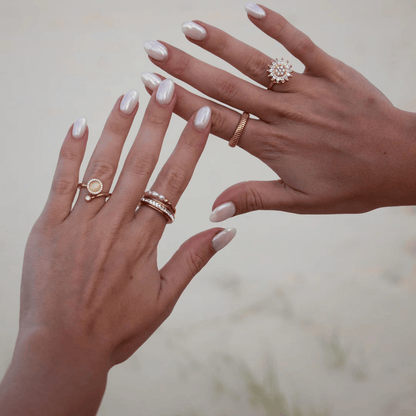 Sun Spinner Worry Ring - Anxiety Relief Fidget Ring with Rotating Band