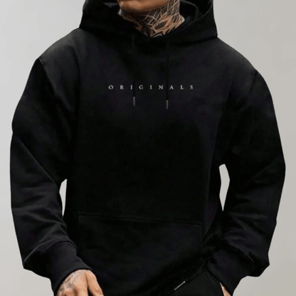 Men's Elias Hoodie - Side Detail View Showing Comfortable Fit