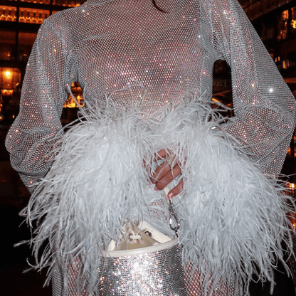 Aurora Luxe Feather Dress