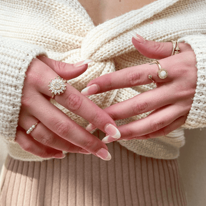 Sun Spinner Worry Ring - Anxiety Relief Fidget Ring with Rotating Band