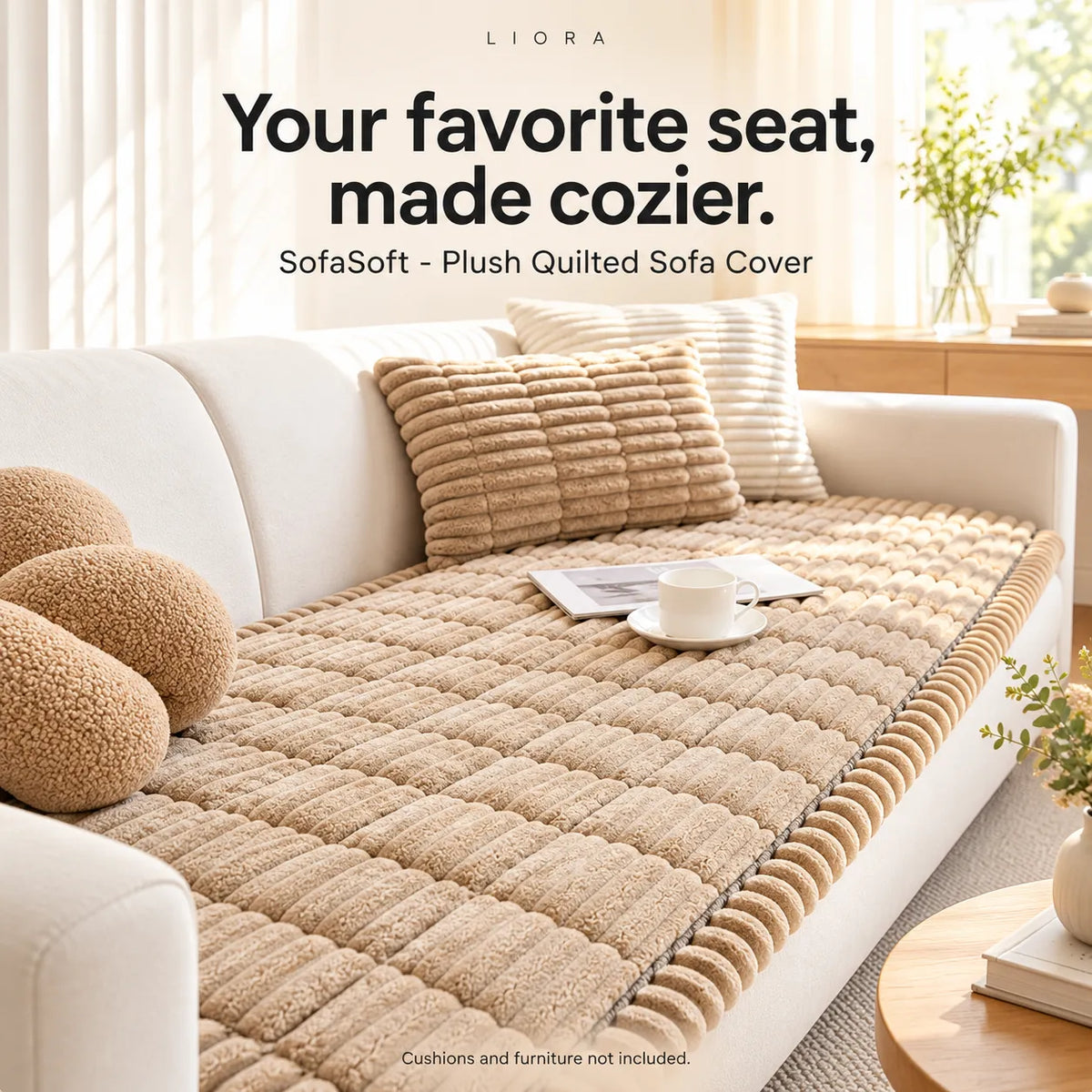 SofaSoft - Plush Quilted Sofa Cover