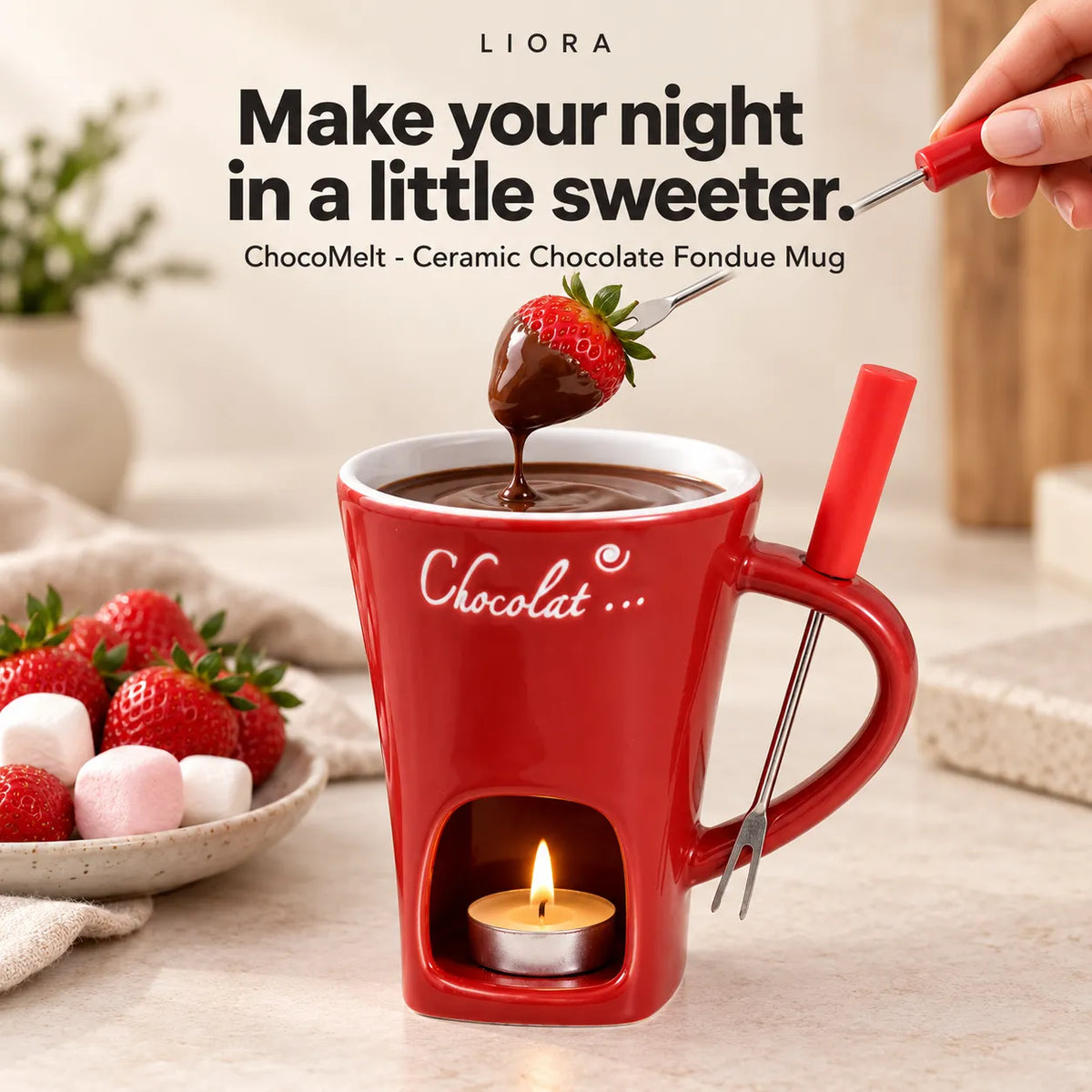 ChocoMelt - Ceramic Chocolate Fondue Mug