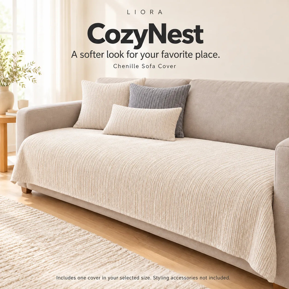 CozyNest – Chenille Sofa Cover