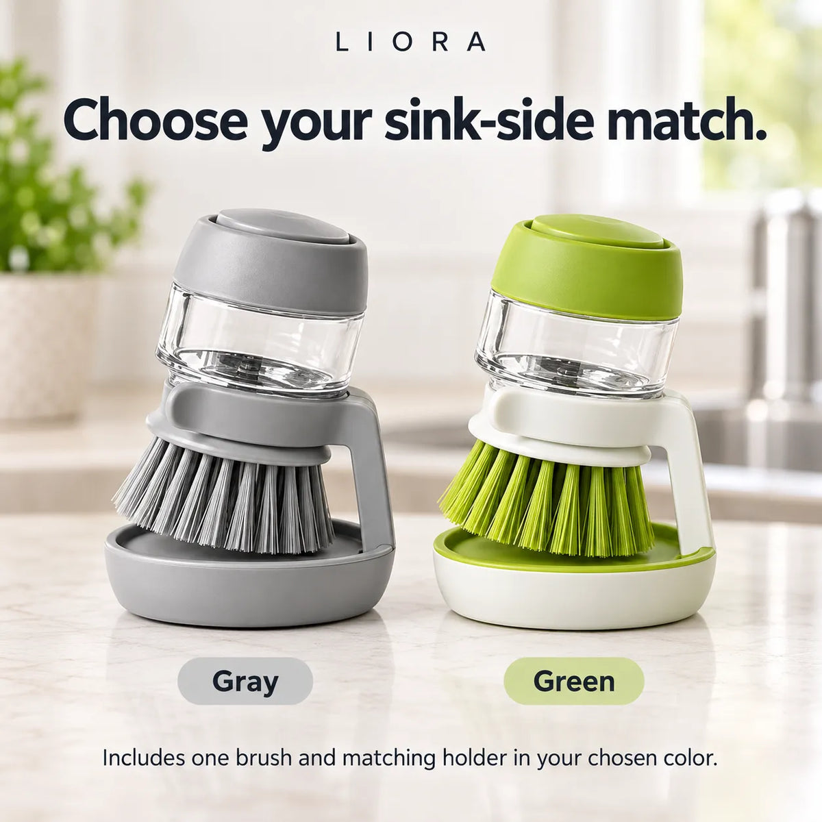 ScrubEase - Soap Dispensing Dish Brush