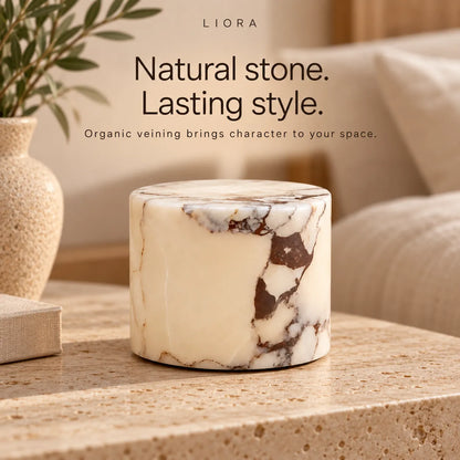 AuraGlow - Marble-Effect Bedside Lamp