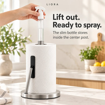 SprayNest - Paper Towel Holder & Spray Bottle