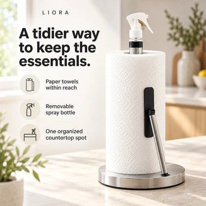 SprayNest - Paper Towel Holder & Spray Bottle