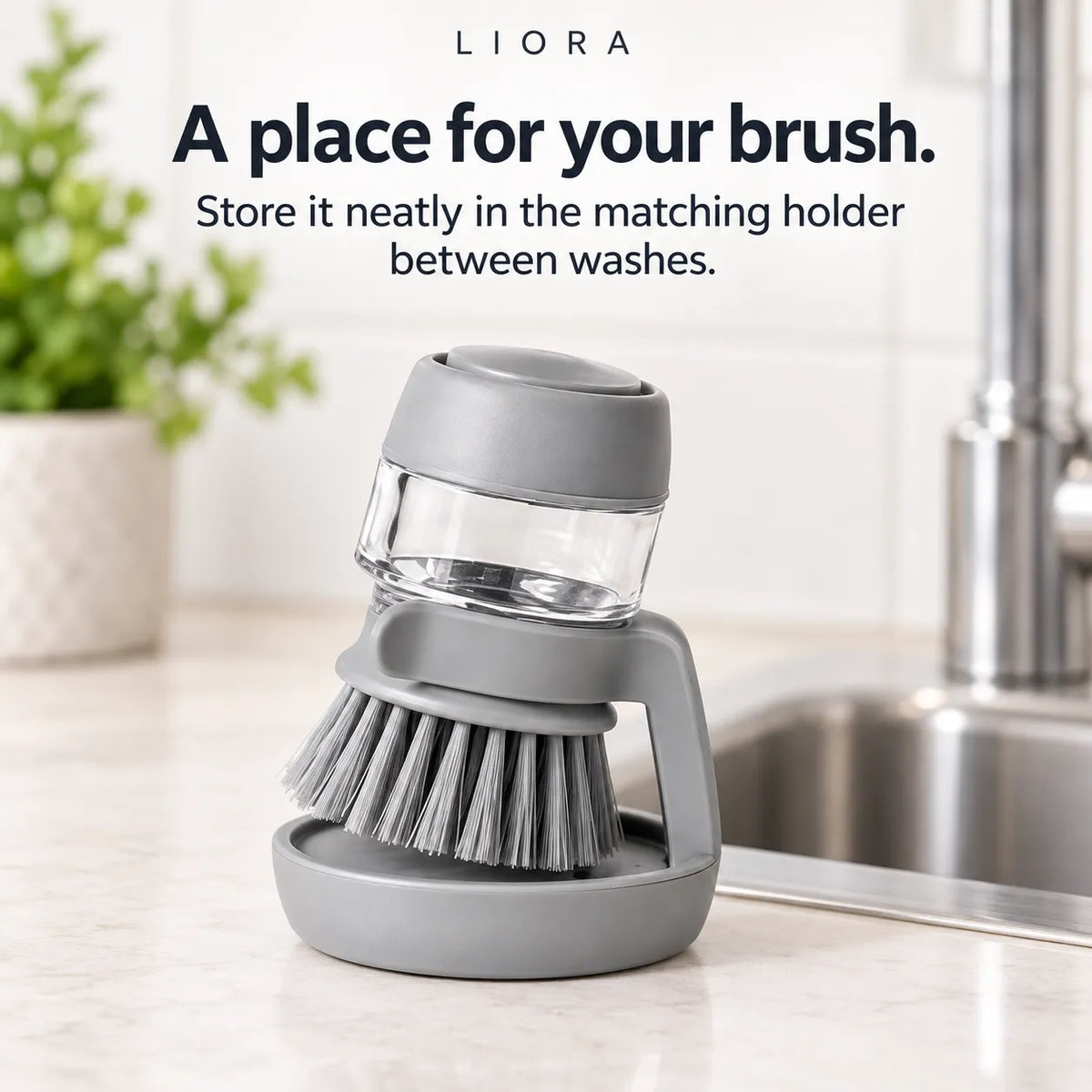 ScrubEase - Soap Dispensing Dish Brush