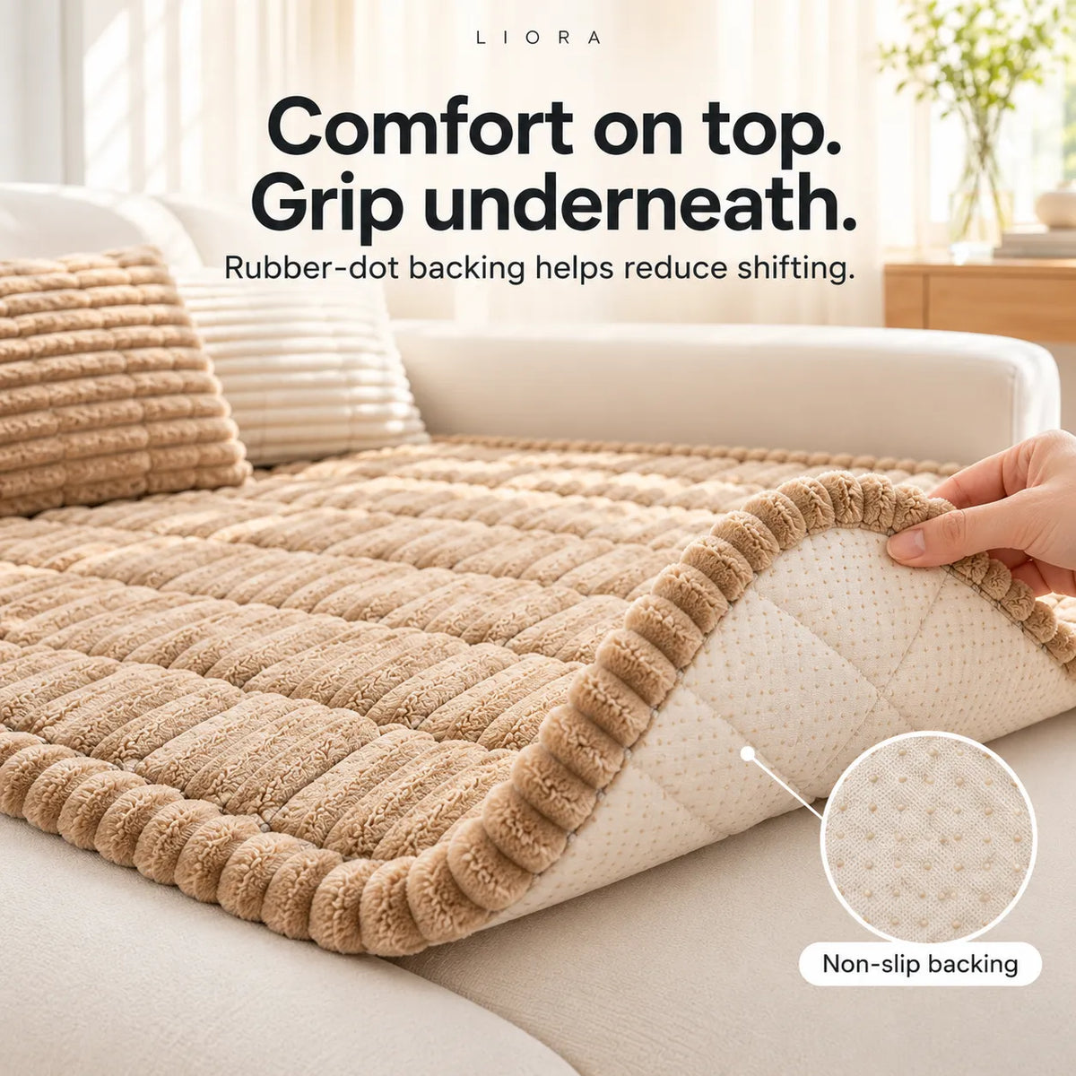 SofaSoft - Plush Quilted Sofa Cover