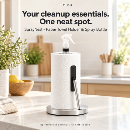 SprayNest - Paper Towel Holder & Spray Bottle