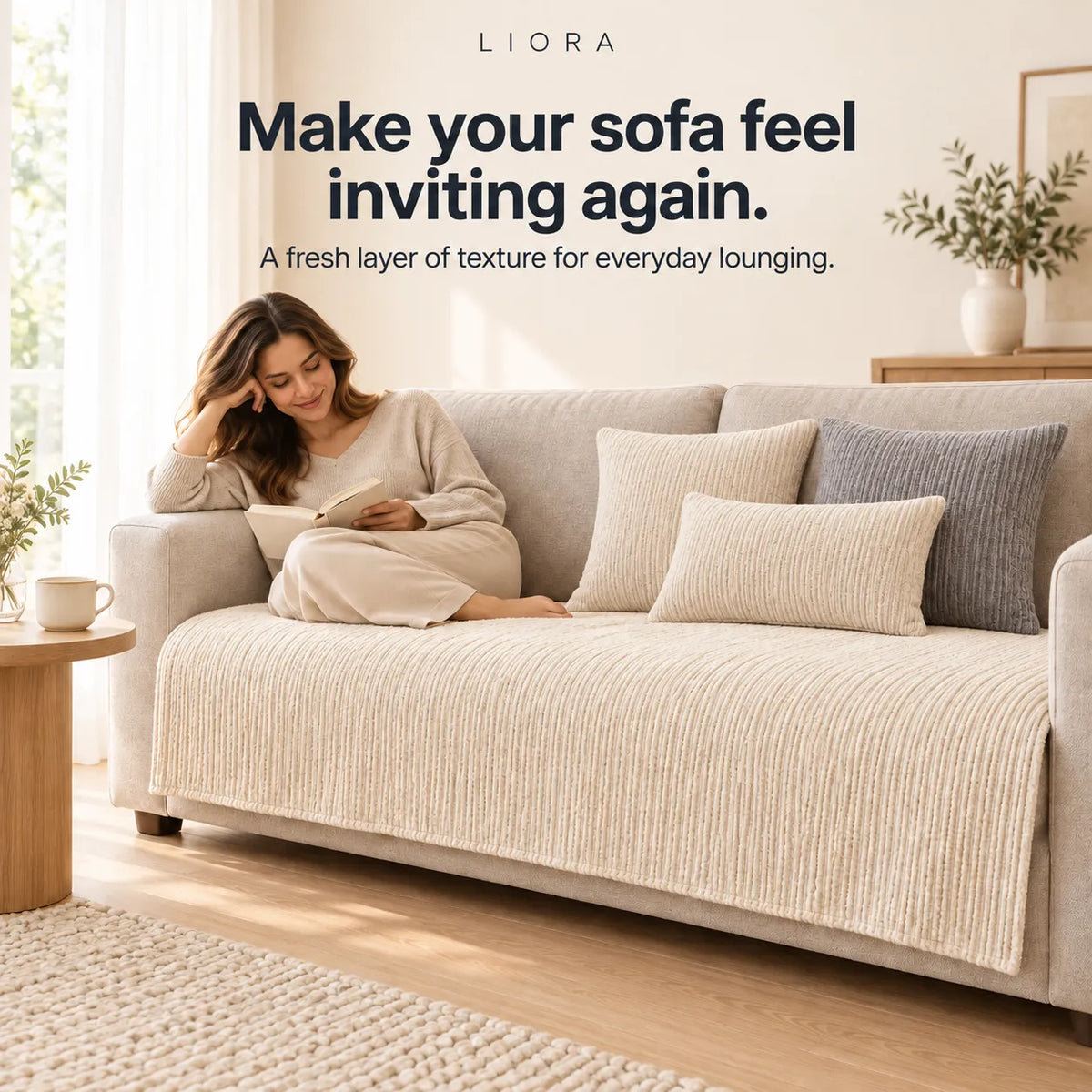 CozyNest – Chenille Sofa Cover