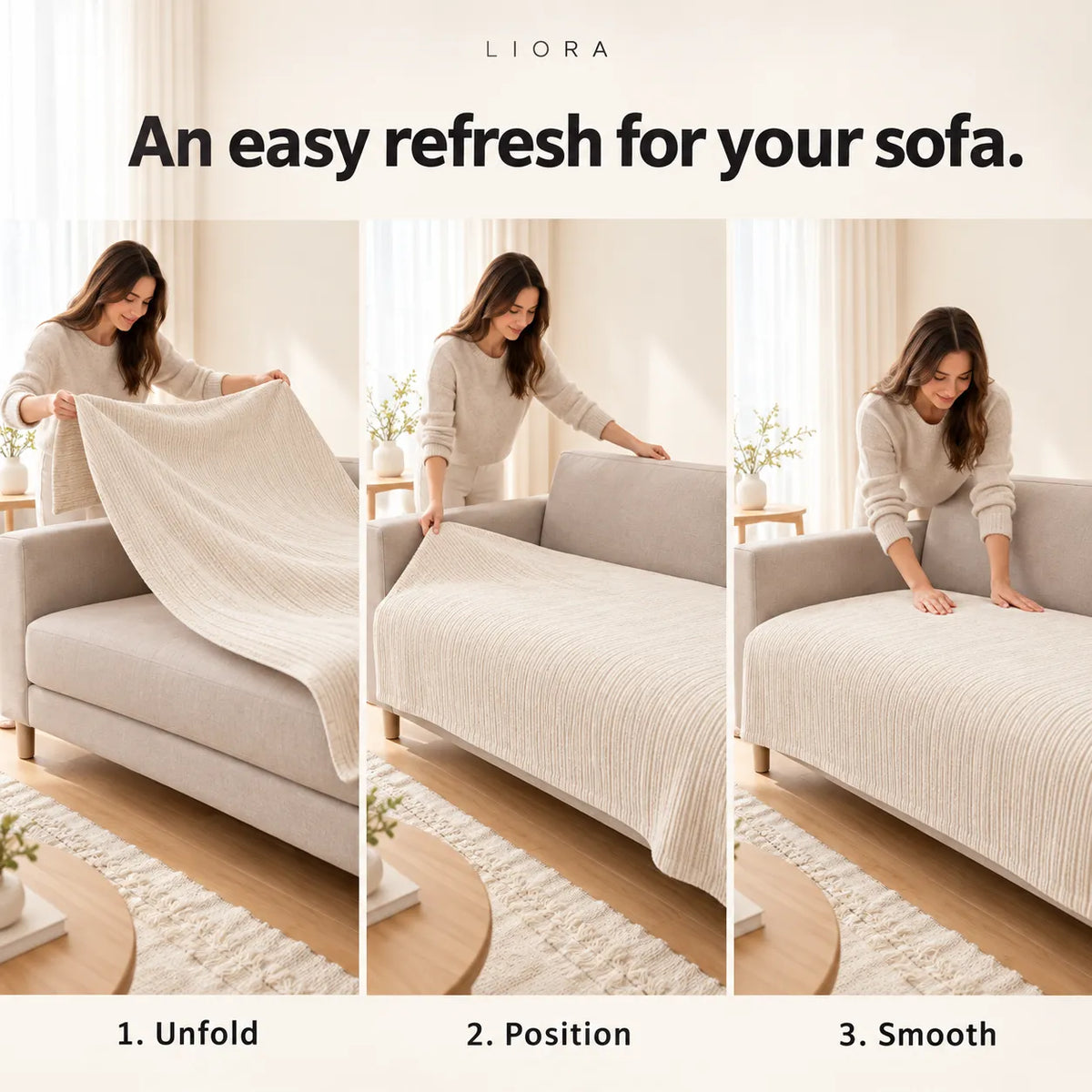 CozyNest – Chenille Sofa Cover
