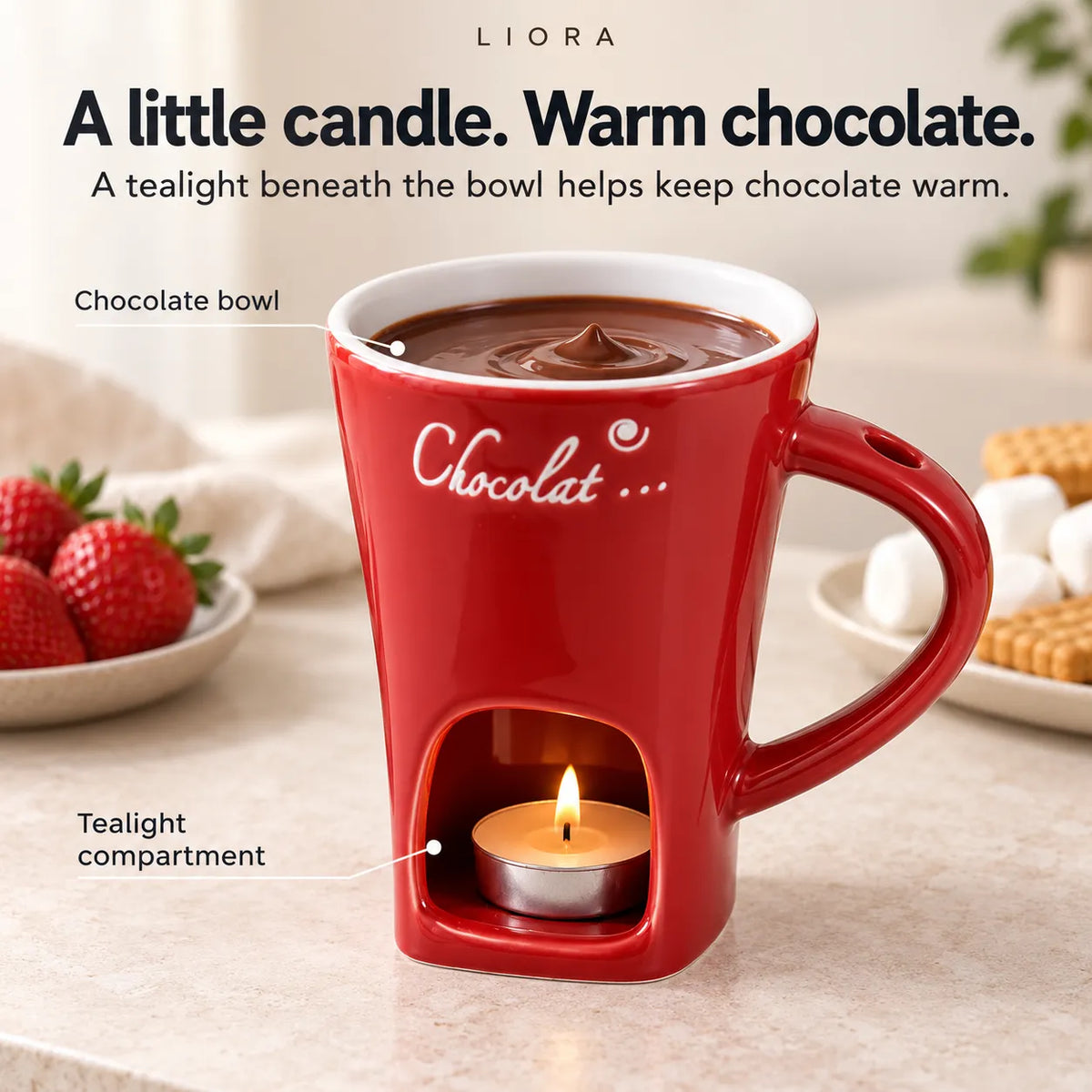 ChocoMelt - Ceramic Chocolate Fondue Mug
